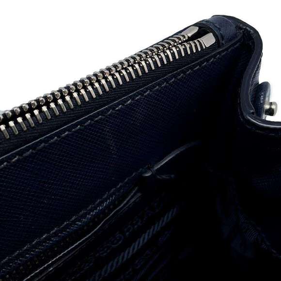 Prada Canapa City Handbag Nylon Leather Black - Picture 10 of 16